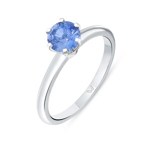 Blue Sapphire Gold Engagement Ring