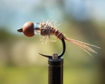 Crystal Collar Pheasant Tail Nymph, Flashy Sinking Trout Fly (3 Pack)