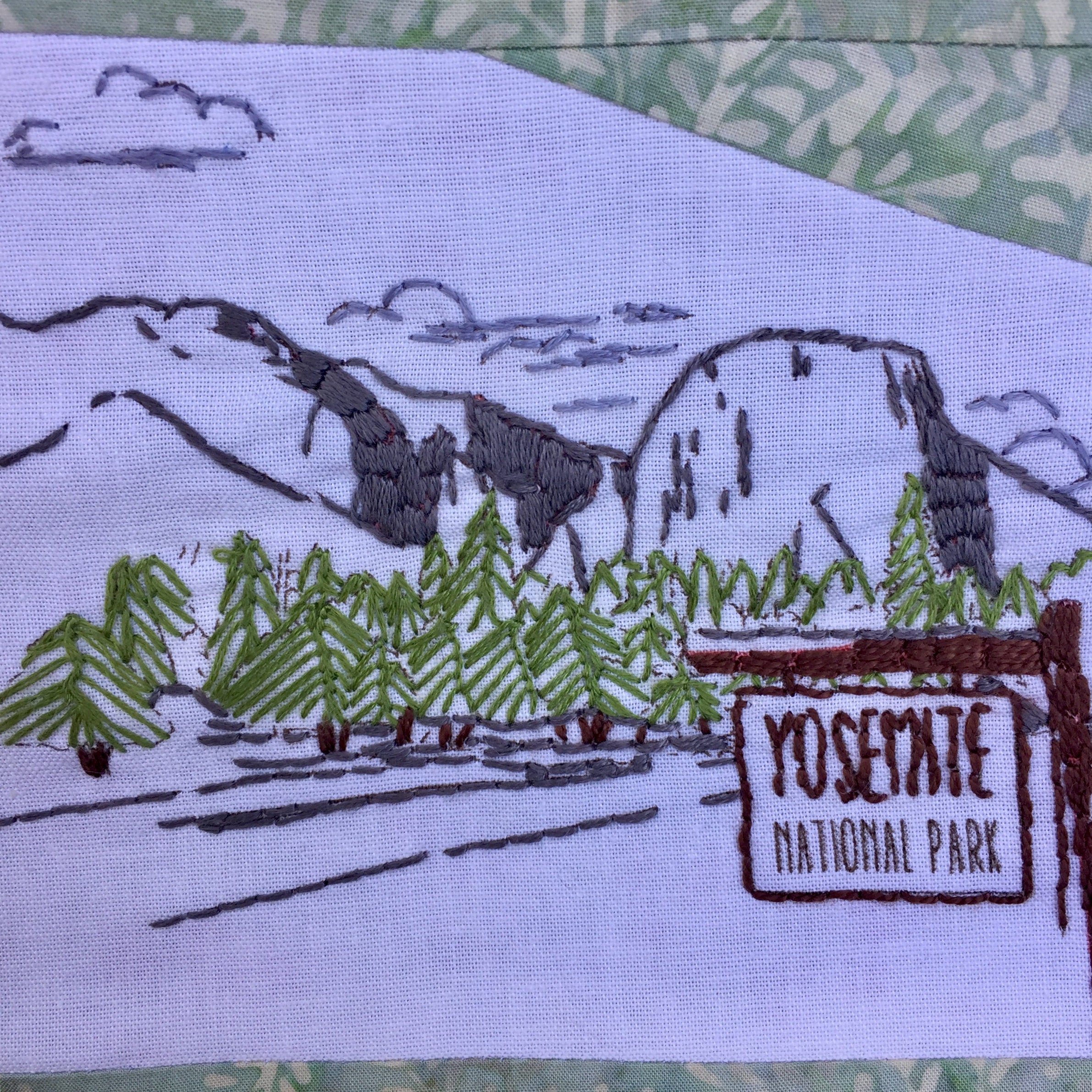 Embroidery Hoop Art Yosemite Embroidery Wall Art Home Gift Etsy