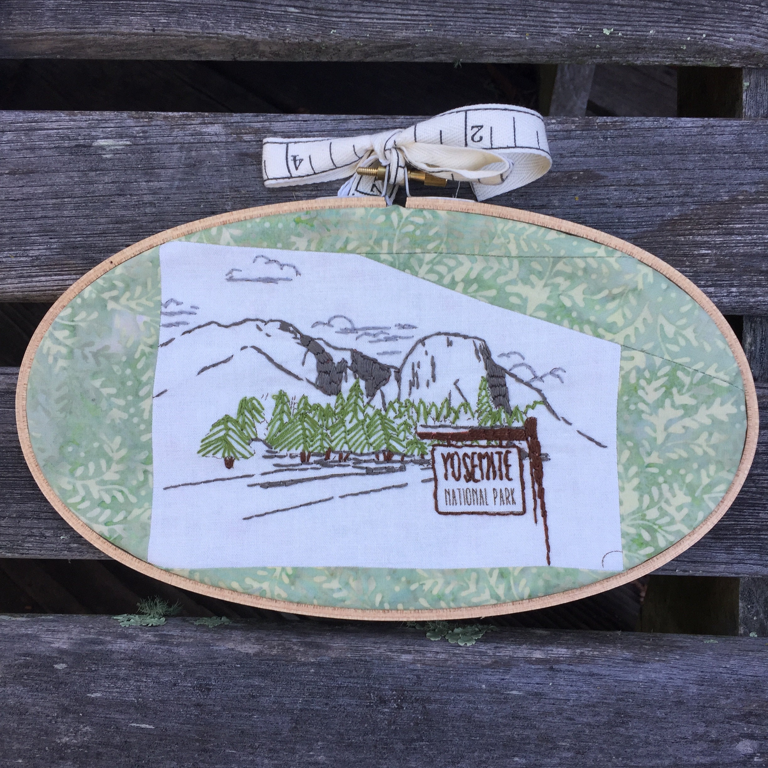 Embroidery Hoop Art Yosemite Embroidery Wall Art Home Gift Etsy