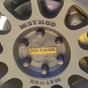 Method Wheels NV 301 305 307 309 Style Center Cap Replacement Raptor GMC Tacoma Topo Topography Silverado Wrangler Gladiator 3D Printed