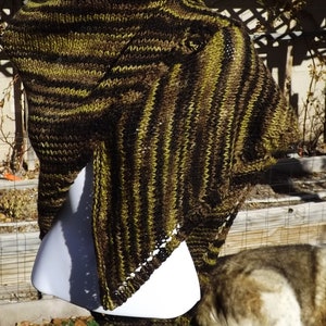 Wool Triangle Shawl, Multicolor