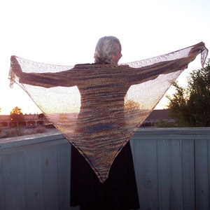 Simple Triangle Shawl, Multicolor