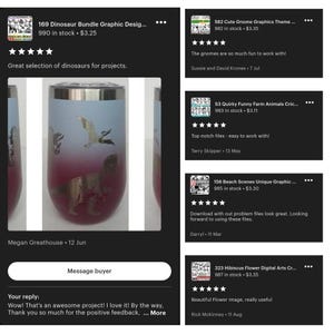 May include: A stainless steel insulated tumbler with a silver rim and a design featuring dinosaurs. The tumbler has a gradient of colors, transitioning from red to blue. The design includes a Pterodactyl and a Tyrannosaurus Rex.