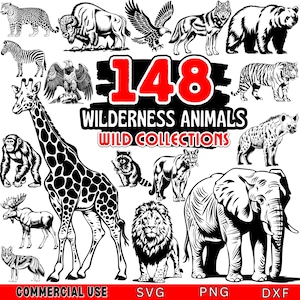 Wilderness Animals SVG Bundle: Vector Graphics, Cricut Files | Cutting Machine Files