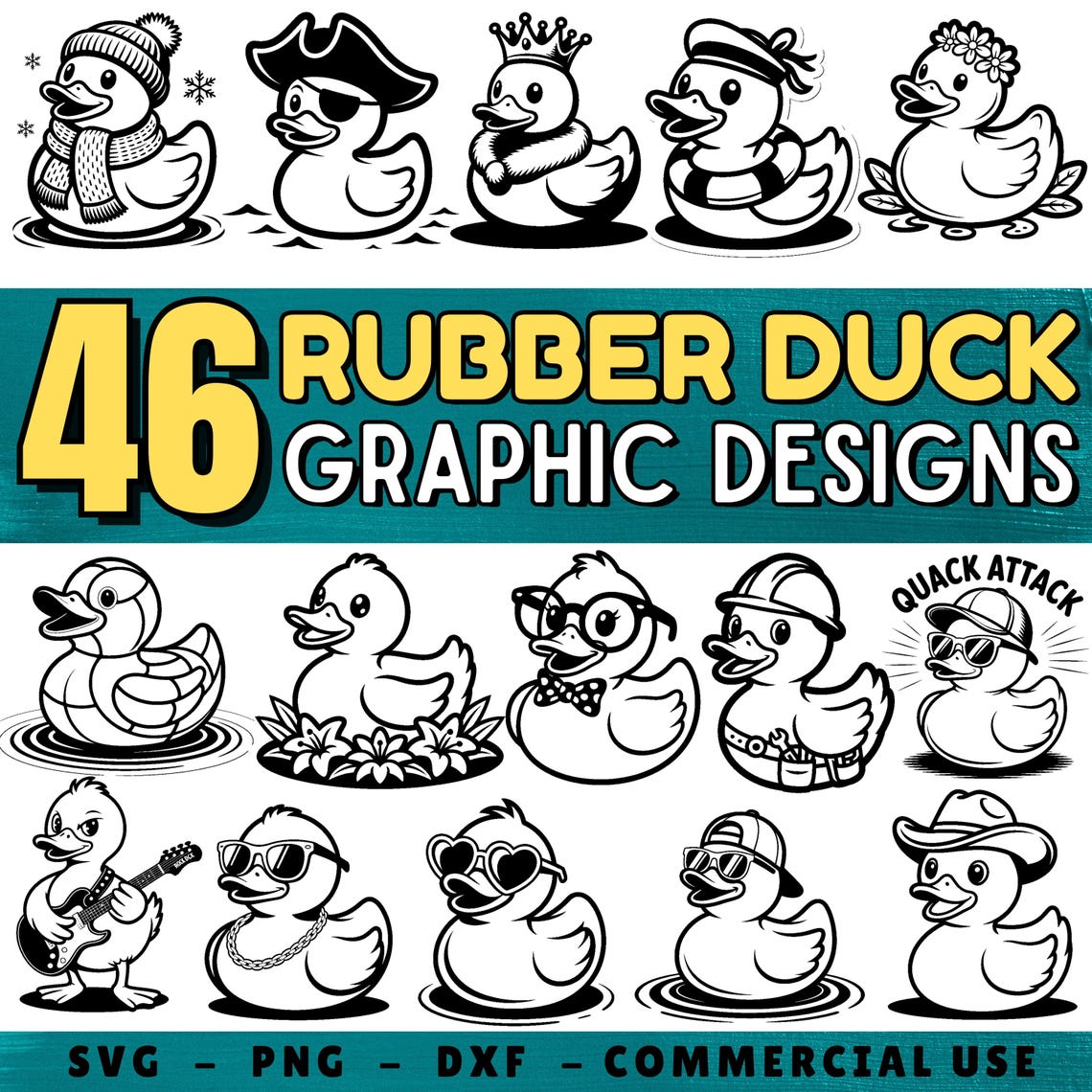 Rubber Duck Graphic Designs: Cricut SVG PNG DXF Bundle | Cutting ...