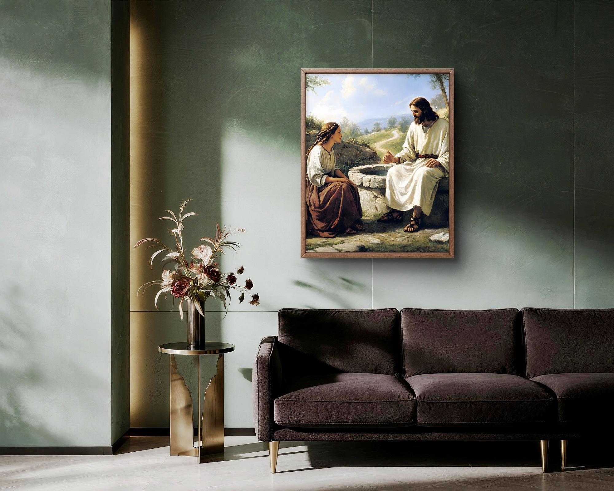 Jesus and Samaritan Woman at the Well Art Print (digital Download) - Etsy