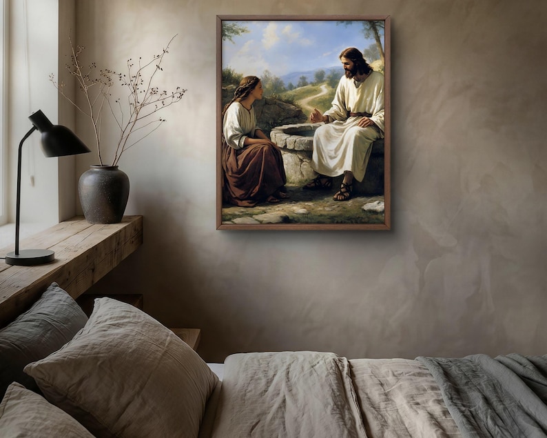 Jesus and Samaritan Woman at the Well Art Print (digital Download) - Etsy