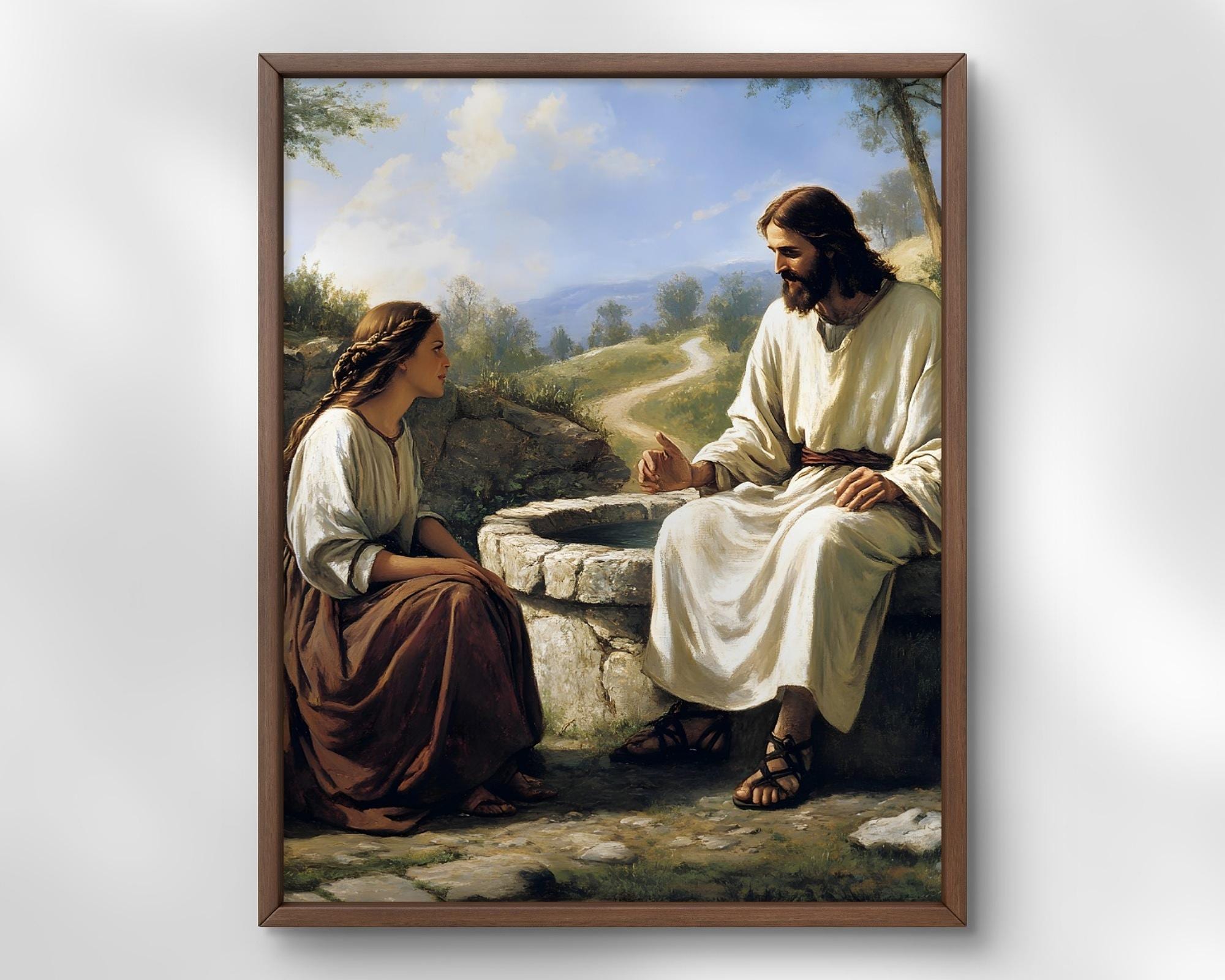 Jesus and Samaritan Woman at the Well Art Print (digital Download) - Etsy