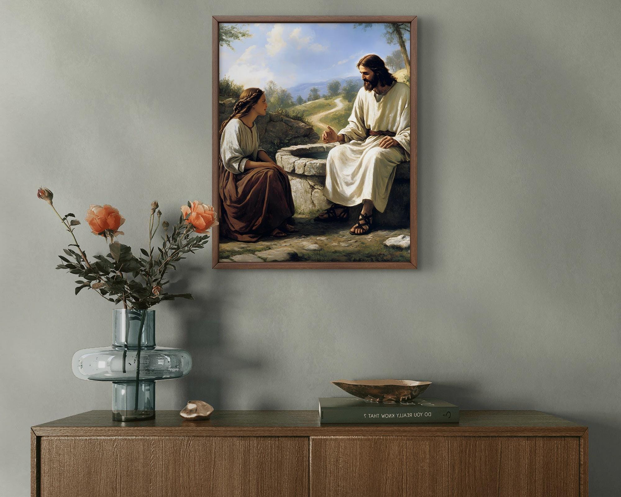 Jesus and Samaritan Woman at the Well Art Print (digital Download) - Etsy