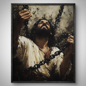 Jesus Christ Art Print, Holy Week LDS Artwork, Good Friday Lent Print, Christian Painting, Bible Verses Poster, Jesus Clipart, Lent, LDS Art