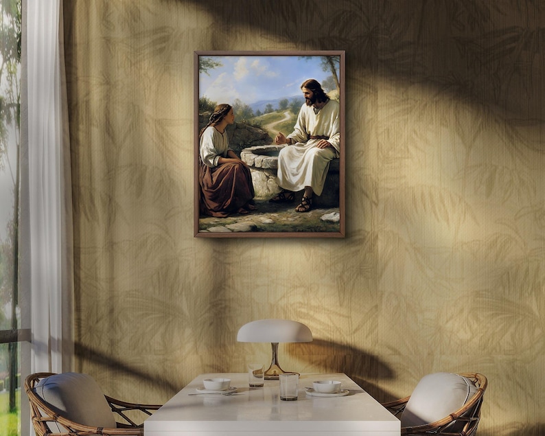 Jesus and Samaritan Woman at the Well Art Print (digital Download) - Etsy