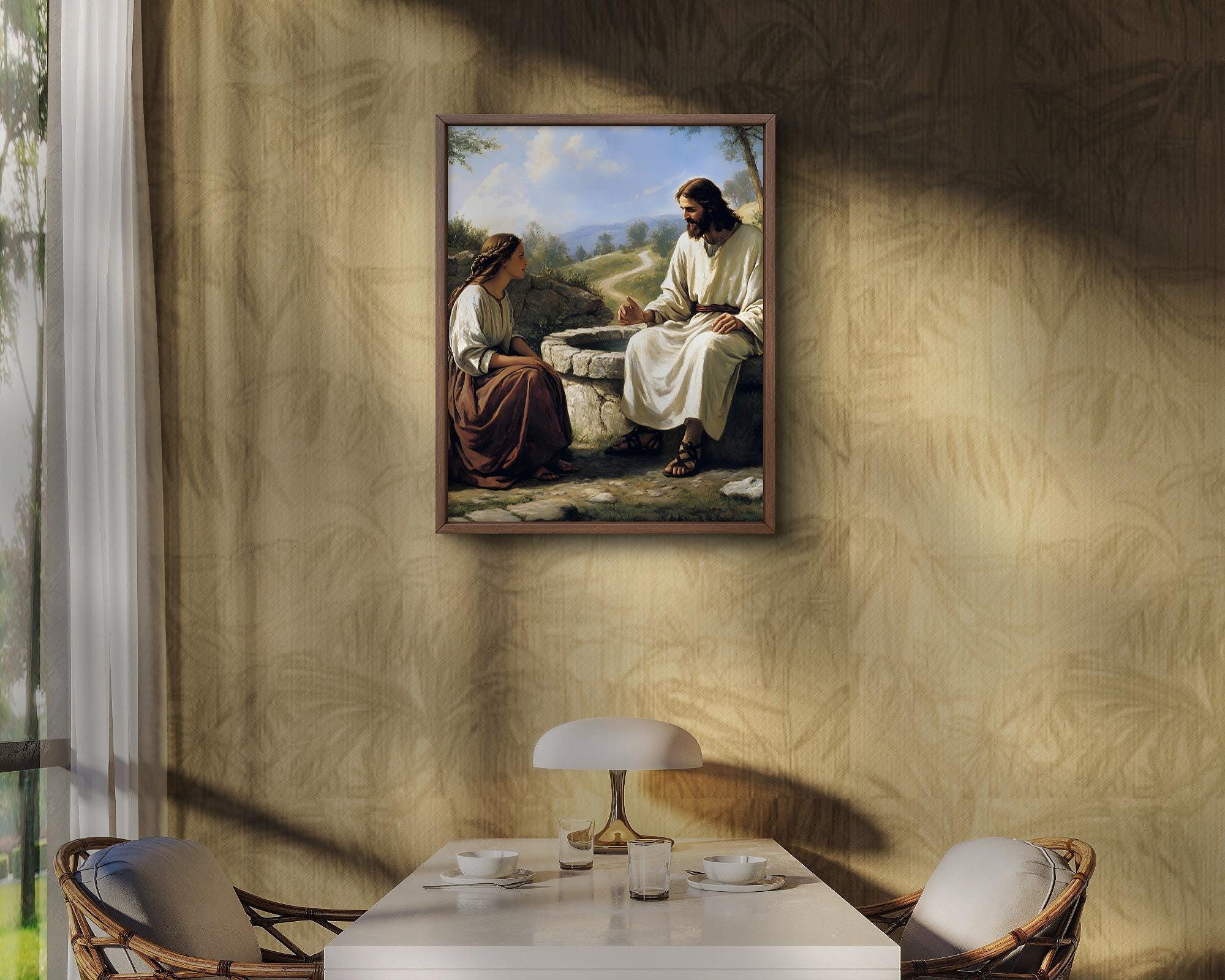 Jesus and Samaritan Woman at the Well Art Print (digital Download) - Etsy