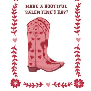 Cowboy Valentine Card, Western Valentines Cards for Kids Classroom ...