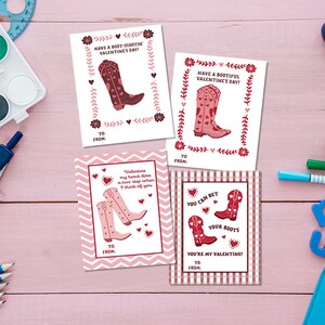Cowboy Valentine Card, Western Valentines Cards for Kids Classroom ...