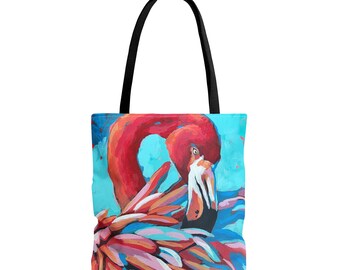 Flamingo-målningsväska, konstnärlig vardagsväska