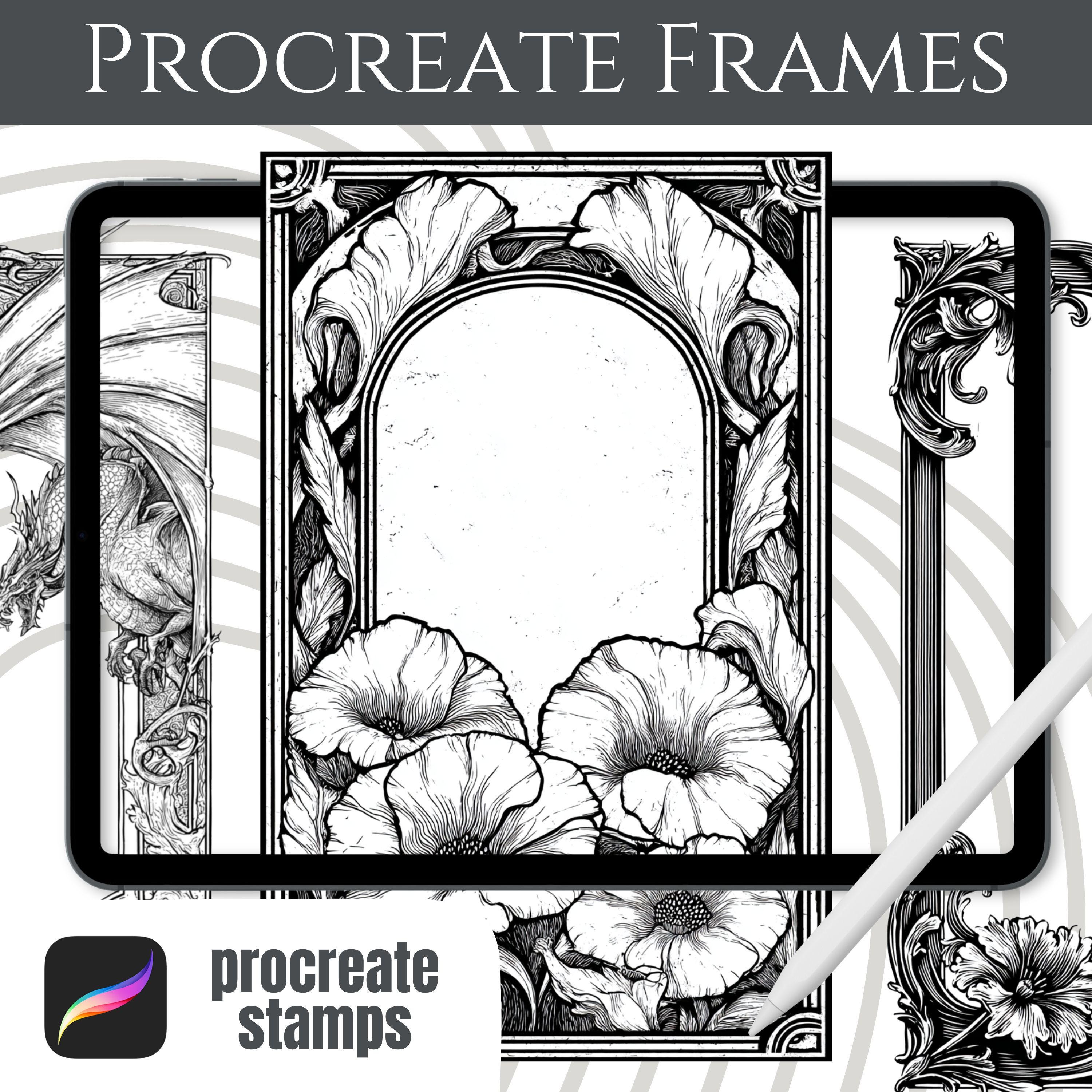 Frames Procreate Brush | Stamps | Brush Set | 80 DESIGNS - Etsy