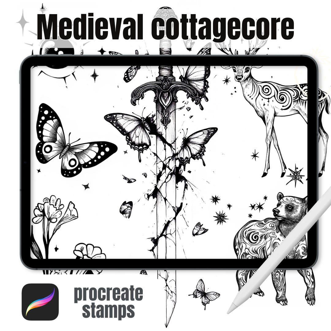 Procreate Elements Stamps | 30 Stamp Brush Pack Inspired by Nature ...