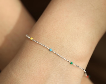 Dainty 925 Sterling Silver Bracelet, Delicate Everyday Jewelry, Simple Tiny Bracelet, Birth Gift, Gift for friend, Perfect Gift for Her