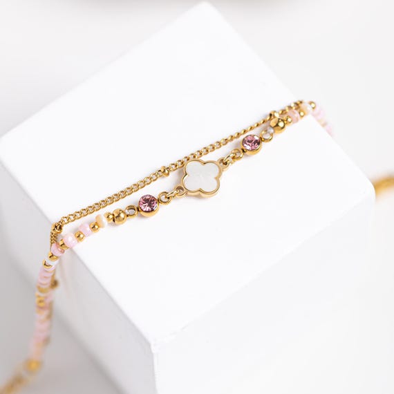 Trio di braccialetti tibetani portafortuna, pietre vulcaniche e argent