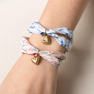 Pulsera de tela, pulsera con piedra de nacimiento personalizada, pulsera para niña, regalo para dama de honor, regalo para invitada de boda, regalo de Navidad, regalo de nacimiento, regalo para ella