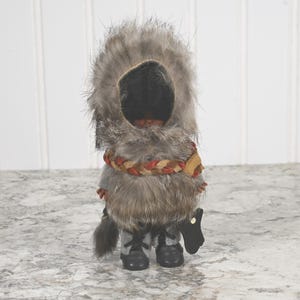 American Inuit / Eskimo Doll | Fur, Leather, Sleepy Eyed Collectible Doll