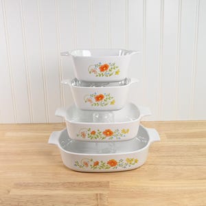 Vintage Corning Ware Wildflower Baking Dishes | 1.4 L, 1 L, 2 3/4 Cup (x2) Casseroles- Choice