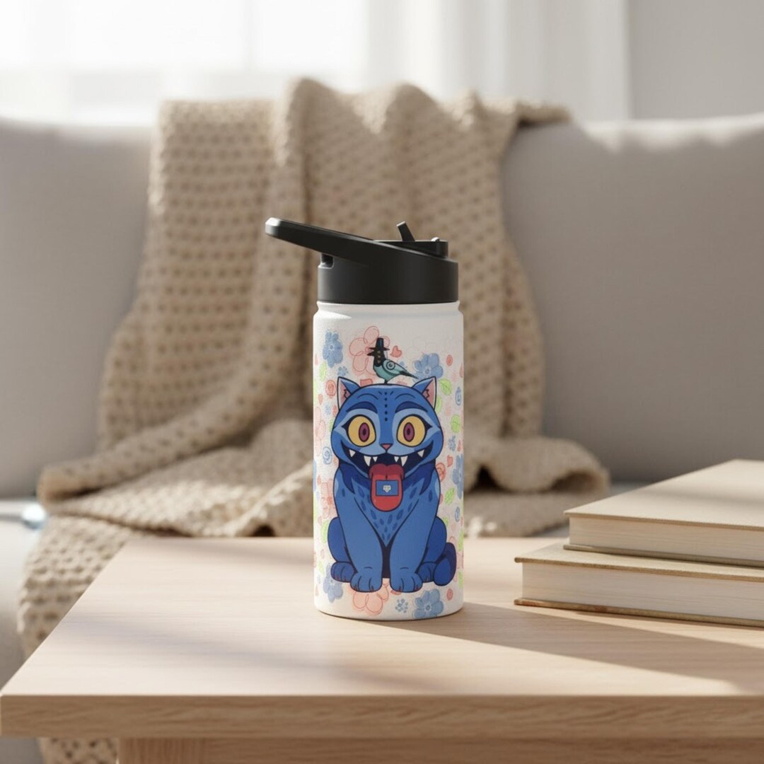 Kpop Demon Hunters Derpy Tiger Water Bottle, Cute Fandom Gift
