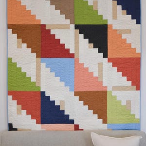 Edredón Patchwork Pathways (Patrón de costura descargable)