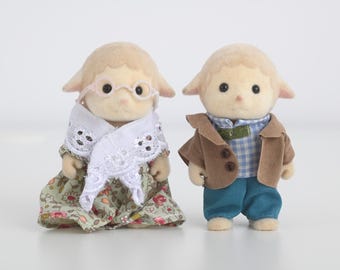 Sylvanian Families Dale Sheep Grandparents, Figures, Calico Critters, Vintage