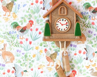 Sylvanian Families Cuckoo Clock, dolls house miniature, vintage, Calico Critters