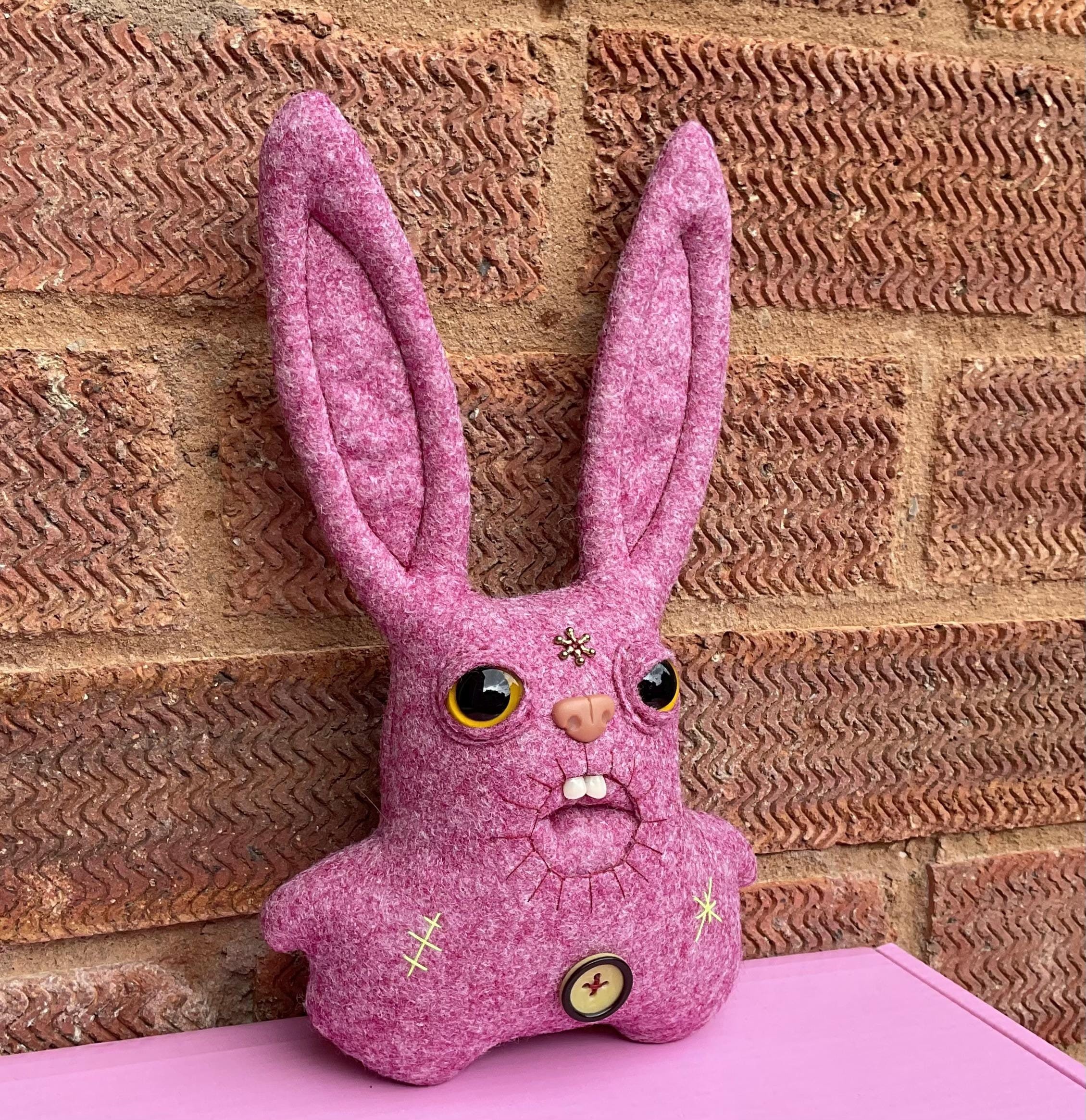 Boisterous Bunny Uncanimal Skinned Rabbit Monster Plush (pink