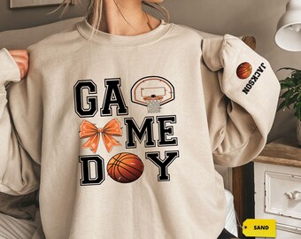 Basketball Mom Sweatshirt, Gameday School Spirit Wear, Basketball Game Outfit, Team Apparel, Gift For Sports Mom, Cozy Fan Clothing