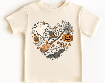 Halloween-Kleinkindkostüm, Hexen- und Geisterkostüm, Herbstoutfit für Kinder, Grusel-T-Shirt, Kürbis-Outfit, Geschenk für Süßes oder Saures