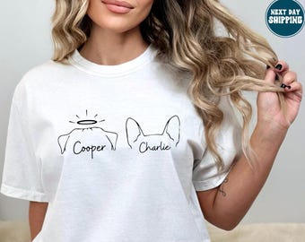 Personalisiertes Hunde-Shirt: Personalisiertes Name Design - Weicher Komfort Farben Stoff