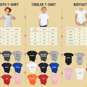 a child's t - shirt sizes chart with a child's t -