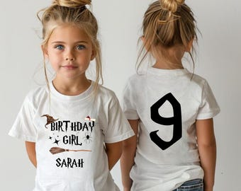 Maglietta personalizzata per compleanno da mago per bambino e bambina, maglietta con nome magico e età, maglietta personalizzata per compleanno bambini, vestito per festa di compleanno per bambini e bambine, maglietta da mago