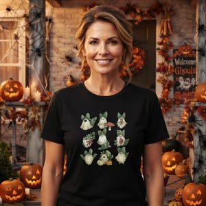 Trädgårdsspöke-tröja, söt spöktröja, växtälskare-tröja för ungdomar, kusliga höstkläder, Halloween-present till botanisk botaniker, höstkläder för barn