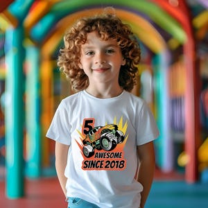 Custom Monster Truck Birthday Shirt: Personalized Birthday Boy Tee