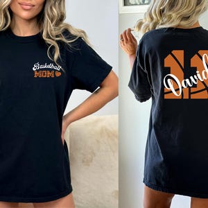 Personalized Basketball Mom Shirt, Basketball Mom Shirt With Kids Name and Number,Custom Basketball Mom Tee,Basketball Mom T-Shirt,Game Day