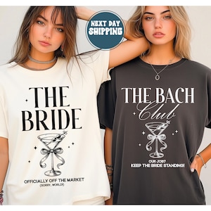 The Bach Club Bachelorette Shirts: Bride & Social Club Comfort Colors Tee