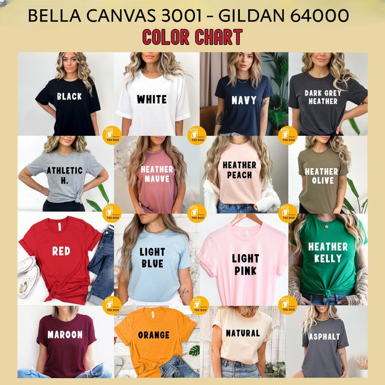 a collage of different color shirts with names on them