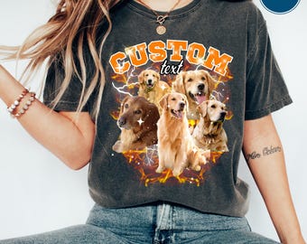 Personalized 90s Rap T-Shirt: Vintage Bootleg Style - Custom Photo Print