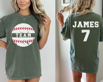 Personalized Baseball Team Shirt: Custom Name & Number Tee