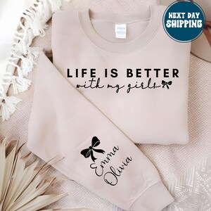 Mom and Daughters Sweatshirt: Custom Family Shirt - Soft & Cozy