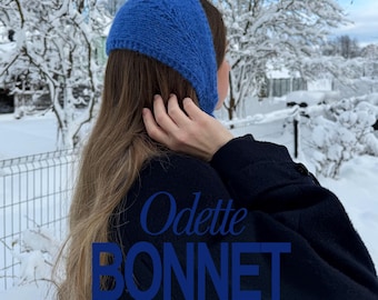 The Odette Bonnet Knitting Pattern. Adult Bonnet/Headpiece/Hat/Headband.