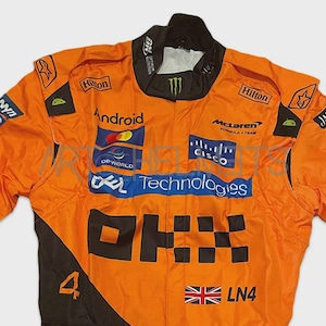 LANDO NORRIS McLaren 2025 Go-Kart Racing Suit – CiK/FiA Level 2 Certified | High-Performance Race-Wear