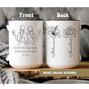 Personalized Long Distance Friendship, Custom Best Friend Mug Gift, Sister Mug Gift, Best Friend Coffee Mug, Friendship Gifts, Bestie Gifts