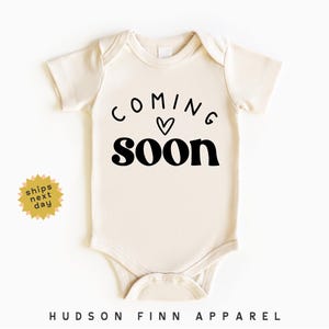 Coming Soon Baby Onesie®, Cute Pregnancy Announcement Bodysuit, Baby Announcement Reveal, Baby Reveal Gift Bodysuit, Newborn, Infant