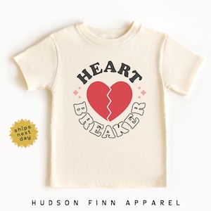 Heart Breaker Valentine's Day Shirt, Heart Toddler T-Shirt, Cute Red Heart Valentines Day Tee, Funny Boys Valentine's Day Shirt